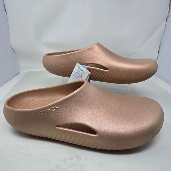 Crocs Mellow Shine Recovery Clog Mens 13 Rose Gold NWT Metallic Slip On 209282 main image 13